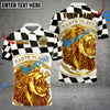 BlueJose Darts Lion Caro Pattern Personalized Name, Team Name Shirt (4 Colors)