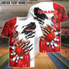 BlueJose Personalized Name, Team Name Monster Ball and Pins Bowling Shirt (5 Colors)