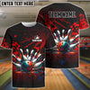 BlueJose Bowling And Pins Diamond Broken Customized Name 3D Shirt (4 Colors)