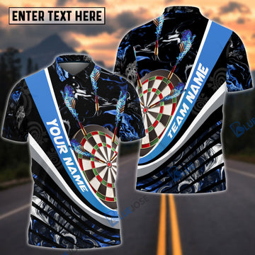 BlueJose  Flaming Magma Darts Personalized Name, Team Name Shirt (4 Colors)