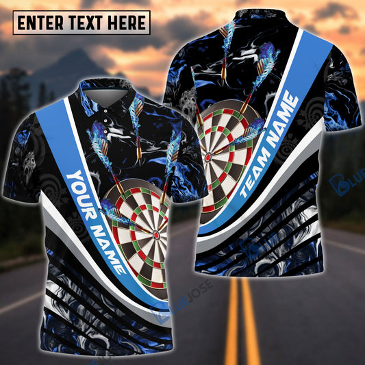 BlueJose  Flaming Magma Darts Personalized Name, Team Name Shirt (4 Colors)