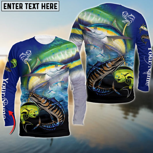 BlueJose Mahi-Mahi, Wahoo, Tuna Customize Name 3D Hoodie