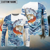Bluejose Inshore Slam Redfish, Trout, Snook Customize Name 3D Hoodie