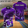 BlueJose Bowling Shark Head Customized Name, Team Name 3D Shirt (4 Colors)