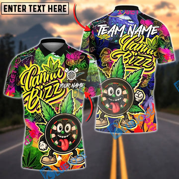 BlueJose Darts Cannabis Vibe Personalized Name, Team Name Unisex Shirt (4 Colors)