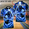 BlueJose Bowling & Pins Samurai Warrior Energy Slash Customized Name, Team Name 3D Shirt (4 Colors)