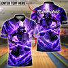 BlueJose Bowling & Pins Samurai Warrior Energy Slash Customized Name, Team Name 3D Shirt (4 Colors)