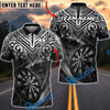 BlueJose Darts Luxury Gold Tribal Pattern Dartboard Multicolor Options Personalized Name Shirt (6 Colors)