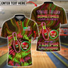 BlueJose Bowling & Pins Neon Laughing Pin & Ball Graphic Customized Name, Team Name 3D Shirt (4 Colors)