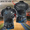 BlueJose Bowling Wolf Hati Norse Rune Graphic Customized Name, Team Name 3D Shirt (6 Colors)