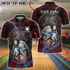 BlueJose Bowling Odin Rune Lightning Graphic Customized Name, Team Name 3D Shirt (4 Colors)