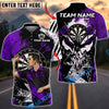 BlueJose Darts Skull Warrior Dart Player Personalized Name, Team Name Unisex Shirt (4 Colors)