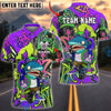 BlueJose Darts Graffiti Shark Zombie Streetwear Personalized Name, Team Name Unisex Shirt (4 Colors)
