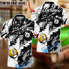 BlueJose Billiards Ball 8&9 Dragon Black Ink Splash Artistic Design Personalized Name Shirt (6 Colors)