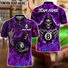 BlueJose Billiards 8 Ball Grim Reaper Middle Finger Personalized Name Shirt (4 Colors)