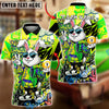 BlueJose Billiards Ball 9 Rabbit Funny Cute Graffiti Style Personalized Name Shirt (4 Colors)