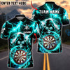 BlueJose Darts Grim Reaper Skull Lightning Hold Dartboard Personalized Name, Team Name Unisex Shirt (4 Colors)