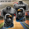 BlueJose Bowling And Pins Black Flame Eagle Customized Name 3D Shirt (6 Colors)
