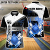 BlueJose Bowling And Pins Tornado and Flame Customized Name 3D Shirt (6 Colors)