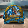 BlueJose Fishing Explosive Water Splash Personalized Name Classic 3D Cap (13 Breeds)