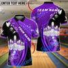 BlueJose Bowling And Pins Strike Sparkle Design Customized Name, Team Name 3D Shirt (4 Colors)