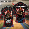BlueJose Bowling And Pins Crazy Smoking Bowling Bomb Design Customized Name, Team Name 3D Shirt (4 Colors)
