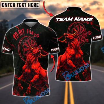 BlueJose Darts Bull I'd Hit That Design Personalized Name, Team Name Unisex Shirt (4 Colors)
