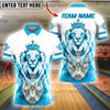 BlueJose Bowling And Pins Lion King Glass Customized Name, Team Name 3D Shirt (4 Colors)