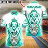 BlueJose Bowling And Pins Lion King Glass Customized Name, Team Name 3D Shirt (4 Colors)