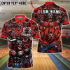 BlueJose Bowling And Pins Minotaur Thunder Customized Name, Team Name 3D Shirt (4 Colors)