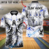 BlueJose Bowling And Pins Angel God Cross Splash Customized Name, Team Name 3D Shirt (4 Colors)