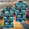 BlueJose Bowling And Pins Flame Skull Customized Name, Team Name 3D Shirt (4 Colors)