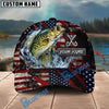 BlueJose Fishing American Flag Red Scratch Personalized Name Classic 3D Cap (13 Breeds)
