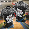 BlueJose Bowling And Pins Splatter Cartoon Pin Faces Customized Name, Team Name 3D Shirt (6 Colors)