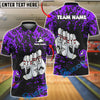 BlueJose Bowling And Pins Splatter Cartoon Pin Faces Customized Name, Team Name 3D Shirt (6 Colors)