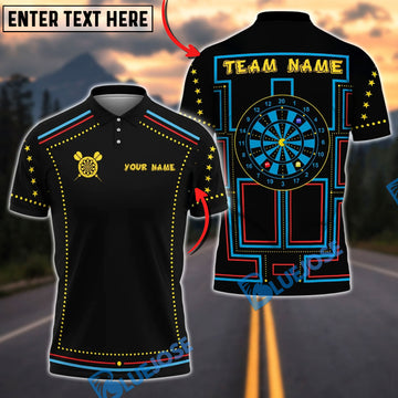 BlueJose Darts Pacman Style Personalized Name Shirt