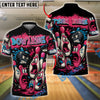 BlueJose Bowling Cartoon Screaming Pins Street Art Customized Name 3D Shirt (4 Colors)