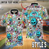 BlueJose Bowling And Pins Zombie Skull Horror Style Customized Name 3D Shirt (6 Colors)