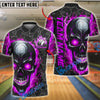 BlueJose Bowling And Pins Fiery Skull Reaper Customized Name, Team Name 3D Shirt (4 Colors)