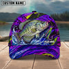 BlueJose Fishing Neon Purple Splash Lure Personalized Name Classic 3D Cap (13 Breeds)