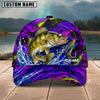 BlueJose Fishing Neon Purple Splash Lure Personalized Name Classic 3D Cap (13 Breeds)