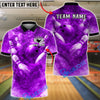 BlueJose Bowling And Pins Dramatic Smoke Flare Customized Name, Team Name 3D Shirt (4 Colors)