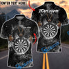 BlueJose Darts Mystic Dragon Fire Dartboard Design Multicolor Options Personalized Name Shirt (6 Colors)