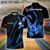 BlueJose Bowling And Pins Golden King Customized Name, Team Name 3D Shirt (4 Colors)