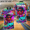 BlueJose Bowling And Pins Graffiti Strike Cool Ball with Shades & Street Art Customized Name 3D Shirt (4 Colors)