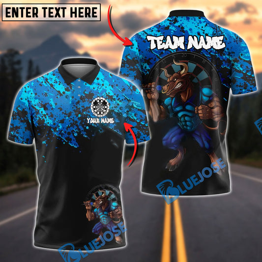 BlueJose Darts Minotaur Fury Customized Name, Team Name 3D Shirt (4 Colors)