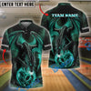 BlueJose Bowling And Pins Dragon Multicolor Options Personalized Name, Team Name 3D Shirt (4 Colors)