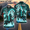 BlueJose Darts Dark Knight Personalized Name, Team Name Shirt (4 Colors)