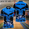 BlueJose Bowling And Pins Grunge Punished Skull Customized Name, Team Name 3D Shirt (4 Colors)