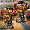 BlueJose Bowling And Pins Beer Graffiti Character Funny Drunk Customized Name, Team Name 3D Shirt (4 Colors)